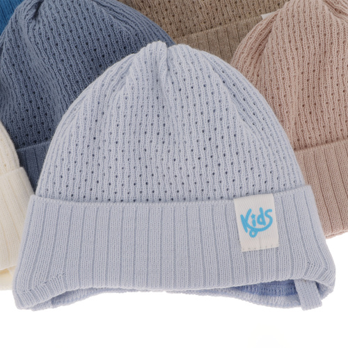 Berretto autunno/primavera bambino, grigio chiaro, con lacci, Galvani