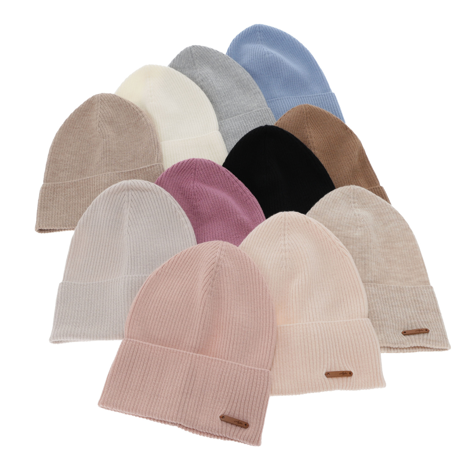 Berretto autunno/inverno donna, rosa chiaro, 100% Lana Merino, Flerra