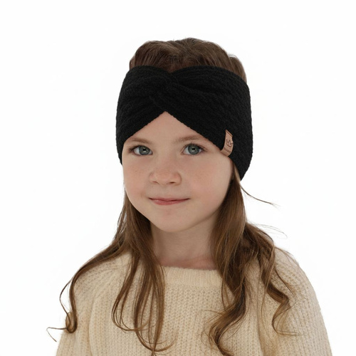 Fascia per capelli autunno/primavera bambina, nera, Goja