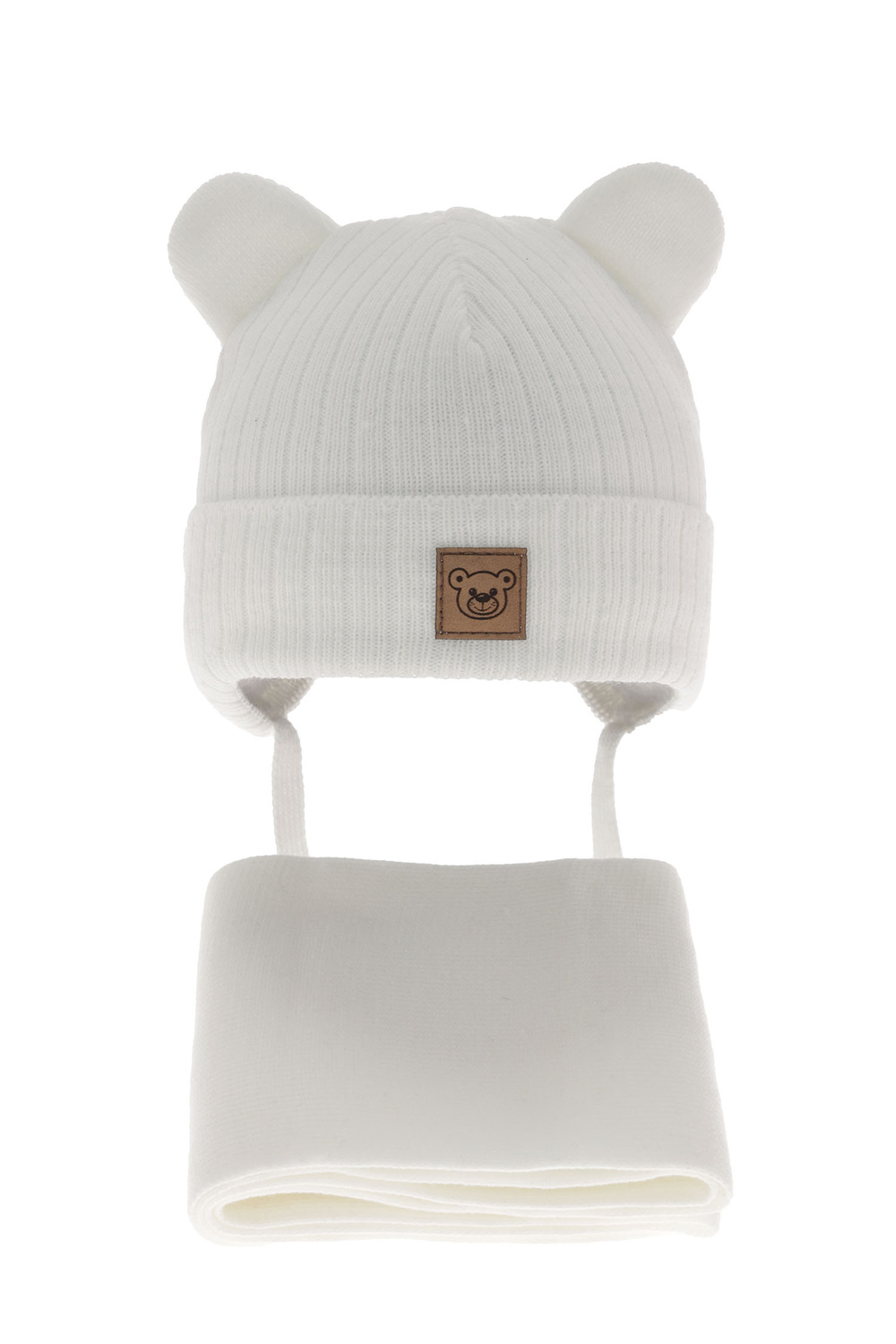 Set invernale bambino: berretto e sciarpa, bianco, Anthony