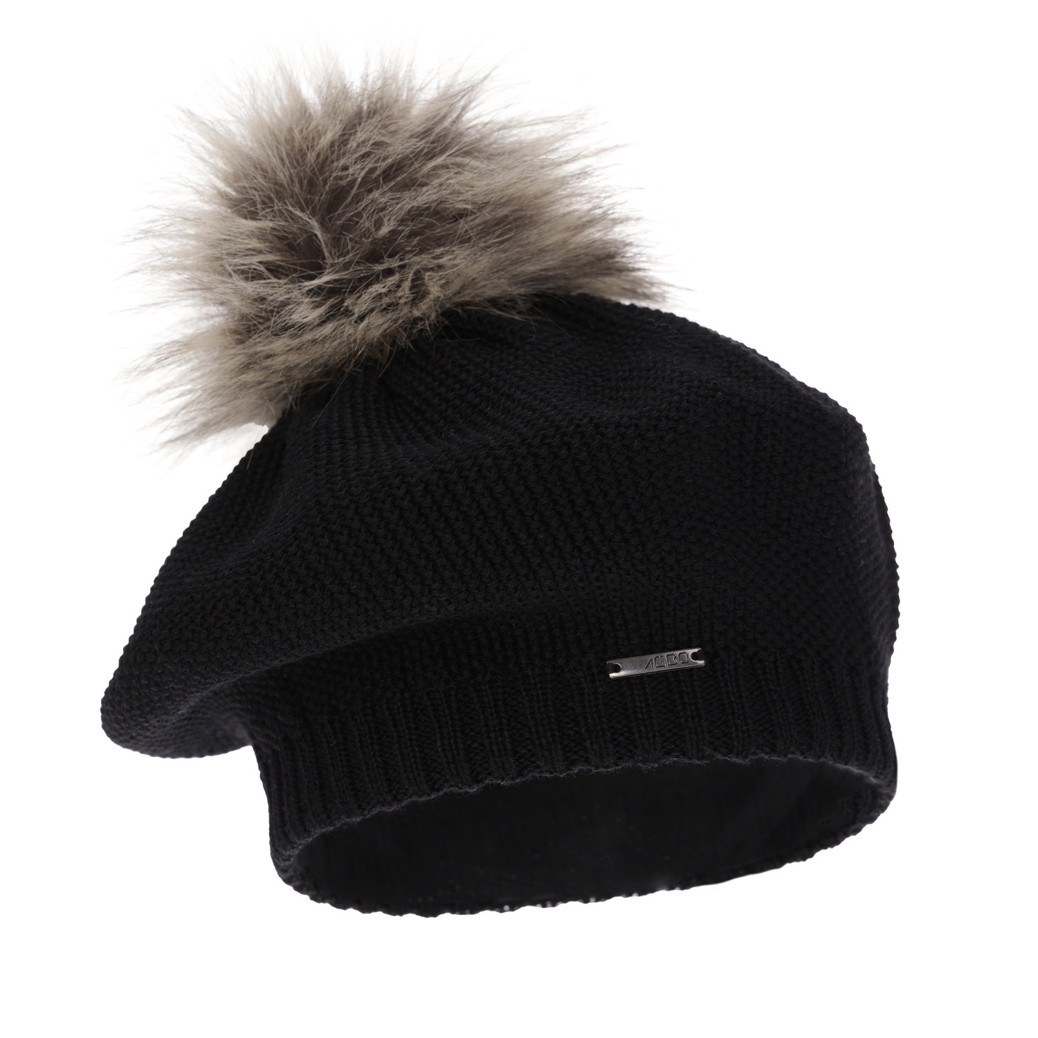 Berretto invernale donna, nero, 100% Lana Merino, Bonnie