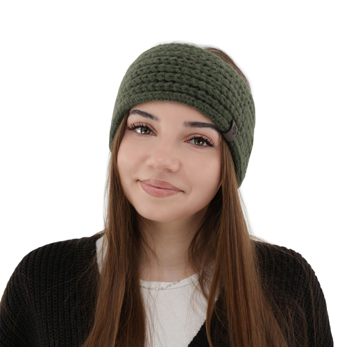 Fascia per capelli invernale donna, beige, Alexis