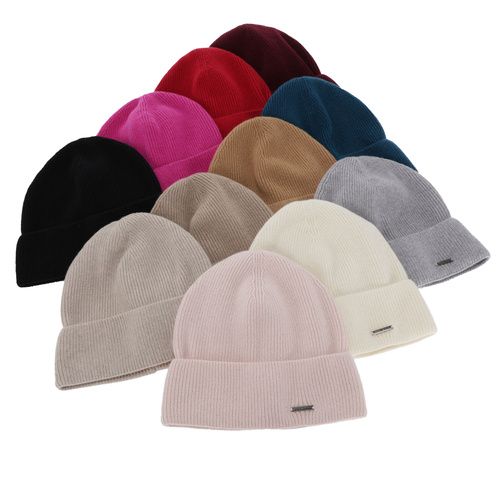 Berretto autunno/inverno donna, viola, lana merino con cashmere, Sindra