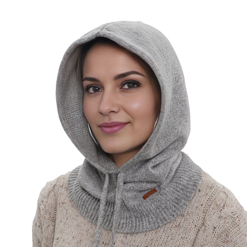 Passamontagna invernale donna, grigio chiaro, Elizabeth