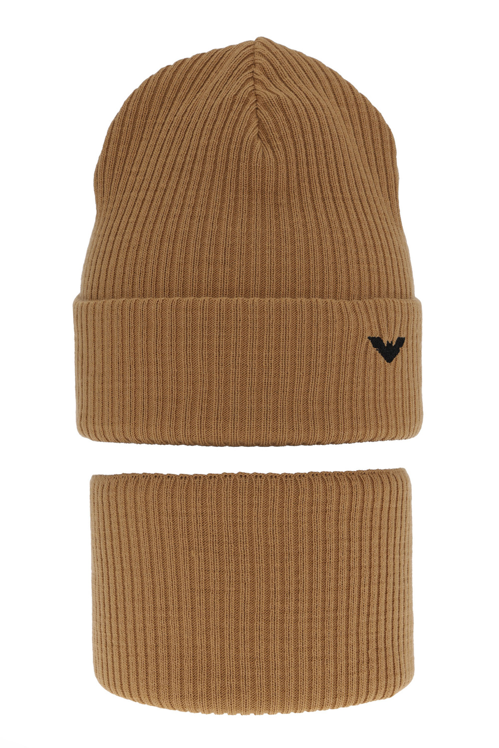 Set invernale bambino: berretto e scaldacollo, camel, Romeo