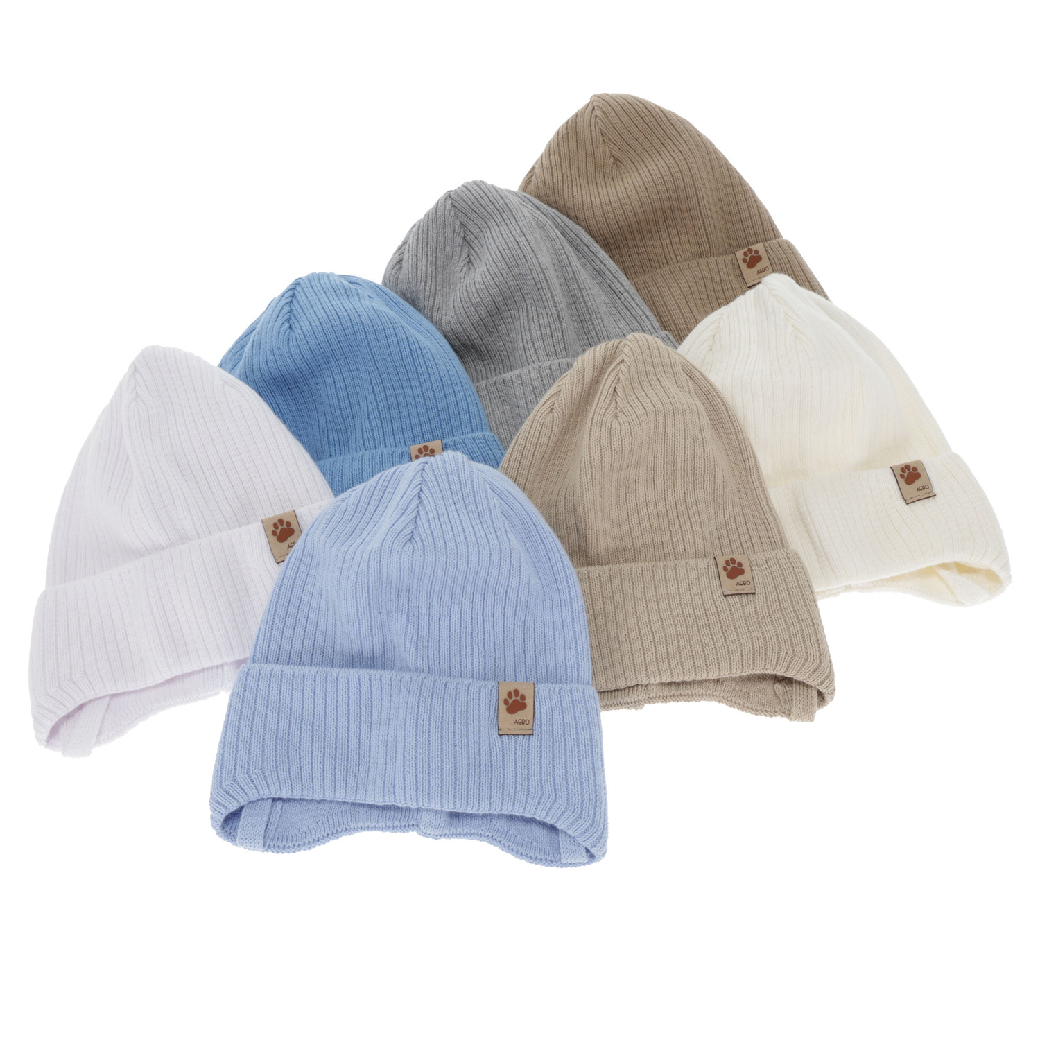 Berretto autunno/primavera bambino, azzurro, con lacci, 100% cotone, Elmar