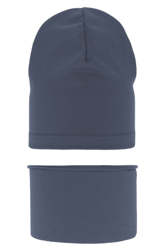 Set autunno/primavera bambino: berretto e scaldacollo, grigio, cotone, Hazel