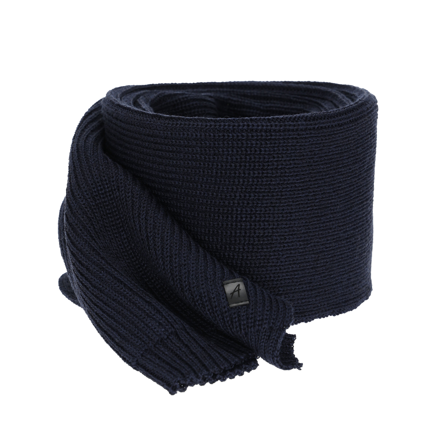 Sciarpa invernale uomo, blu navy, con lana merino Algor