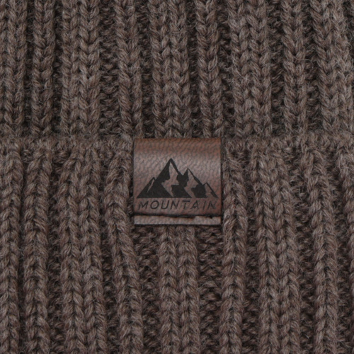 Berretto invernale uomo, blu navy, con lana merino, Huno