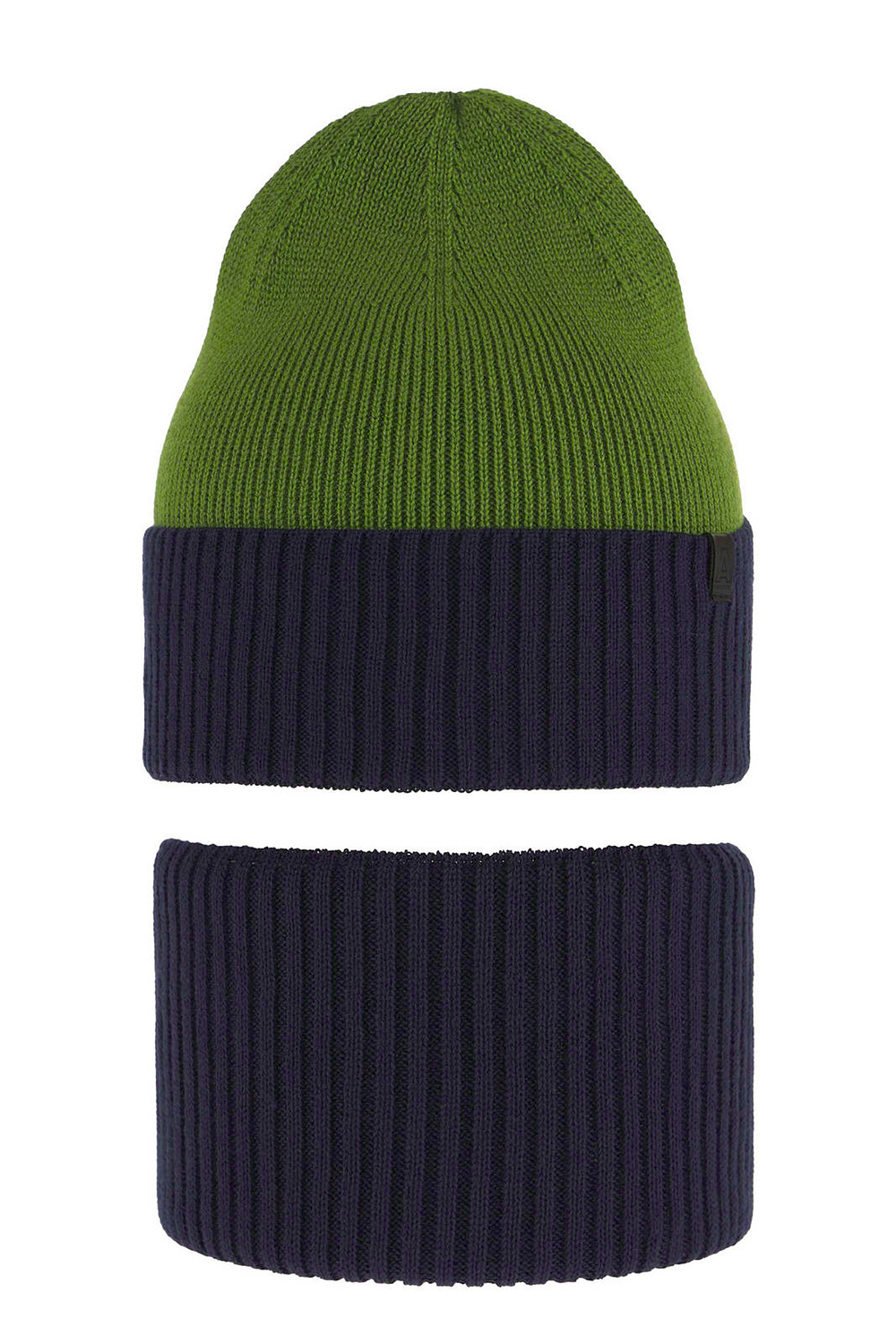 Set autunno/primavera bambino: berretto e scaldacollo, con cotone, blu scuro, Tauros