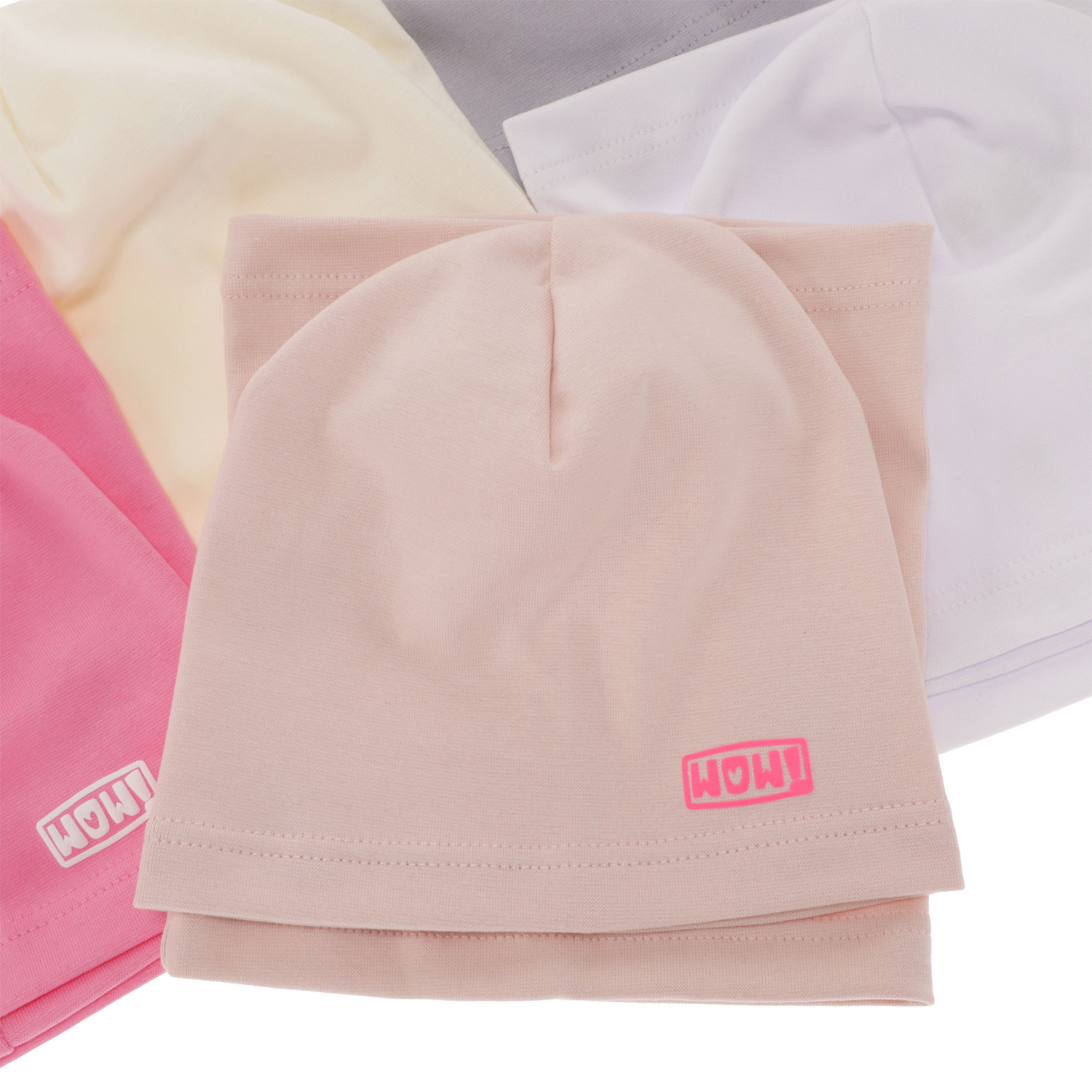 Set autunno/primavera bambina: berretto e scaldacollo, crema, in cotone, Friza