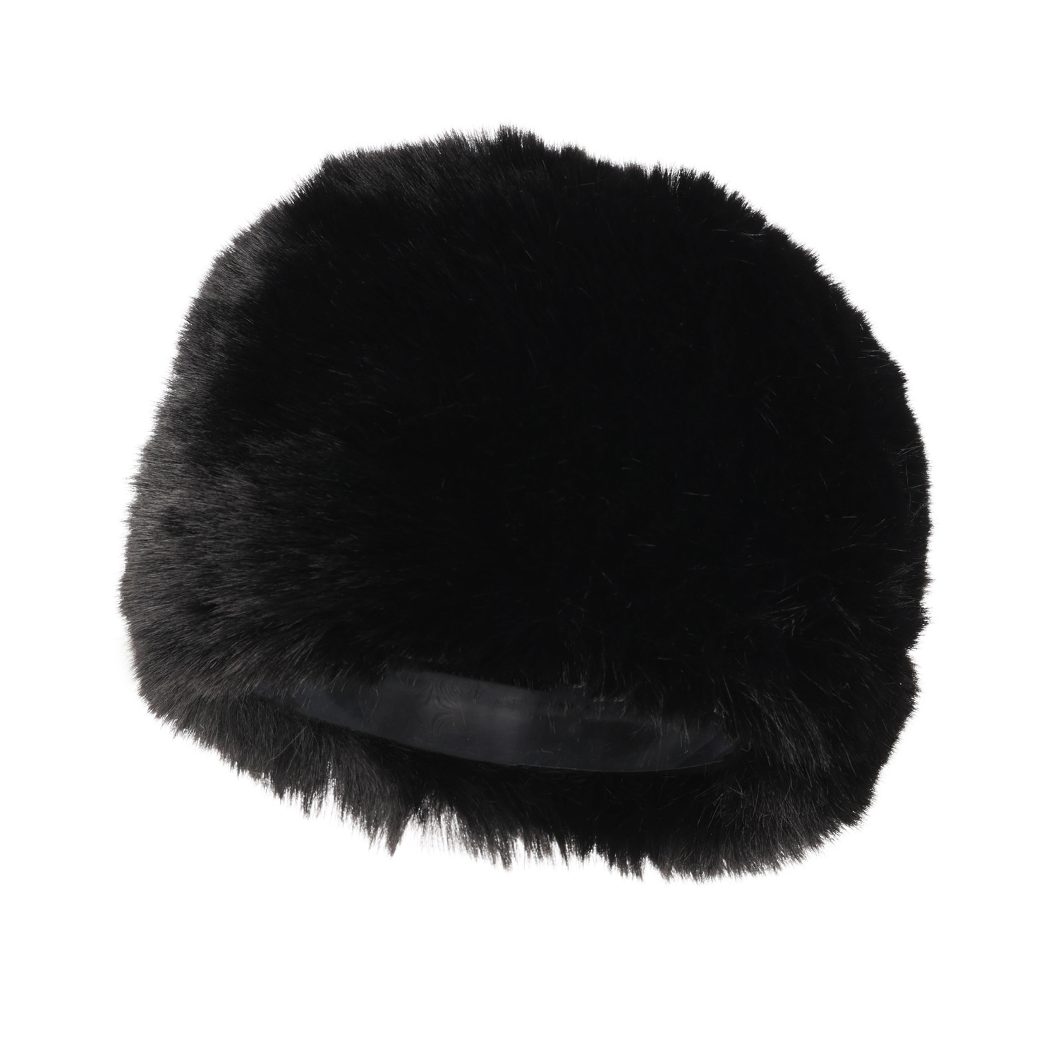 Berretto invernale donna, nero, foderato in cotone, Holly