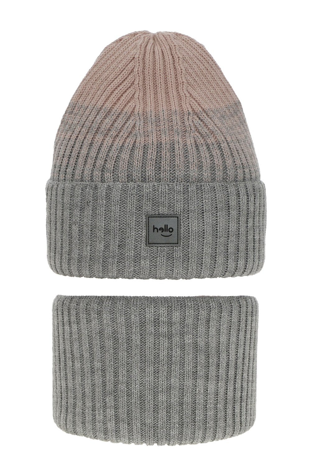 Set invernale bambina: berretto e scaldacollo, grigio, Tasha