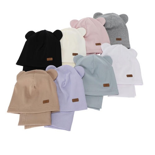 Set autunno/primavera bambina: berretto e scaldacollo, di cotone, crema Georgea