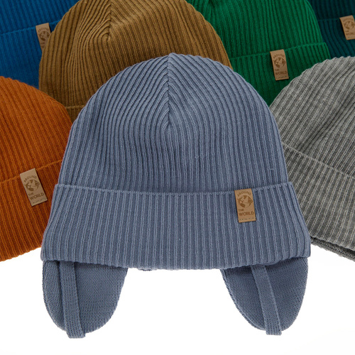 Berretto autunno/primavera bambino, arancione, con lacci, Kapsel