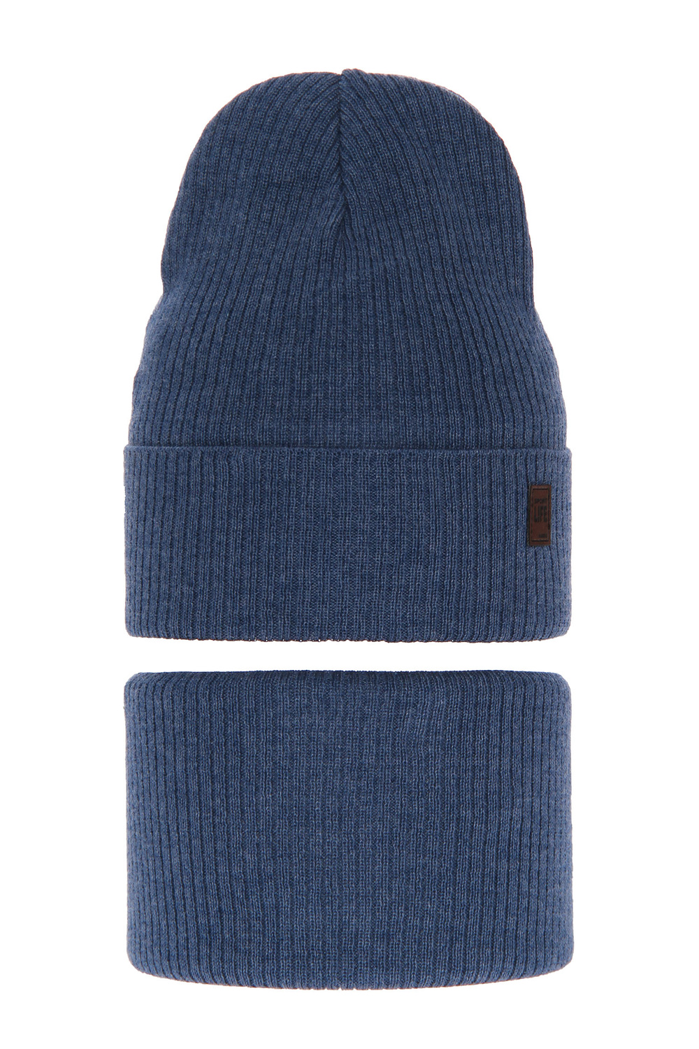 Set autunno/primavera bambino: berretto e scaldacollo, con cotone, blu, Dragon