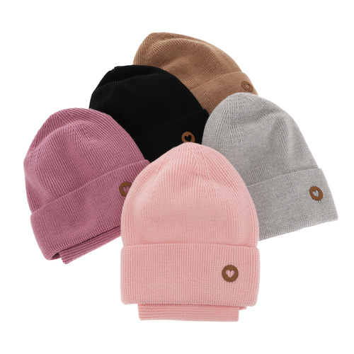 Set autunno/primavera bambina: berretto e scaldacollo, grigio, 100% Lana Merino, Brook