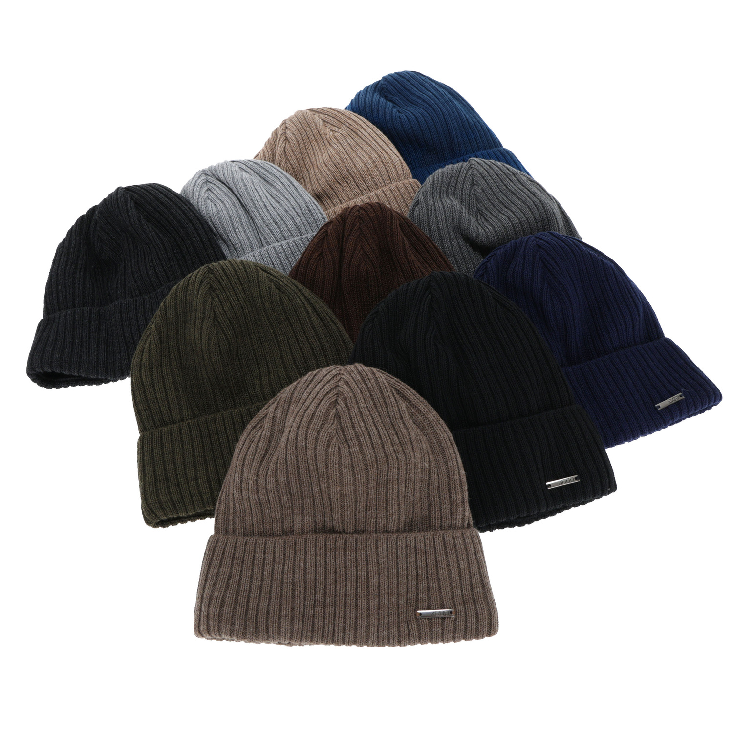 Berretto invernale uomo, blu navy, con lana merino, Baltor