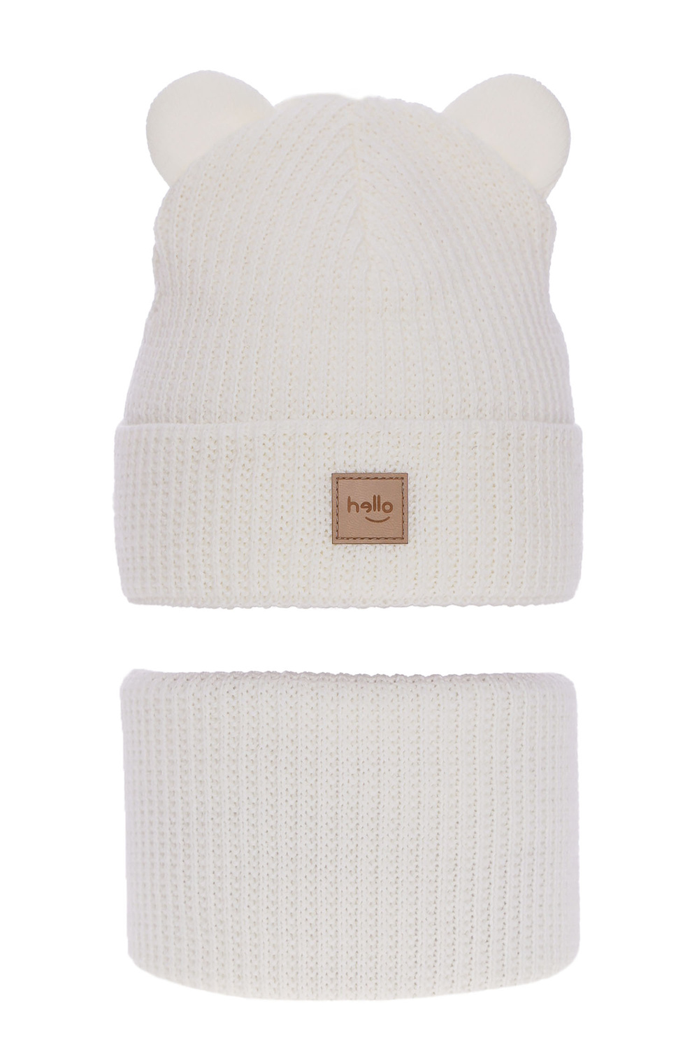 Set invernale bambino: berretto e scaldacollo, crema, Michael