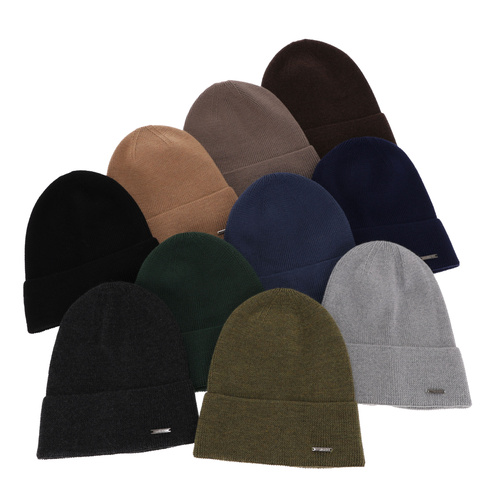 Berretto autunno/primavera uomo, grigio, 100% Lana Merino, Memfis