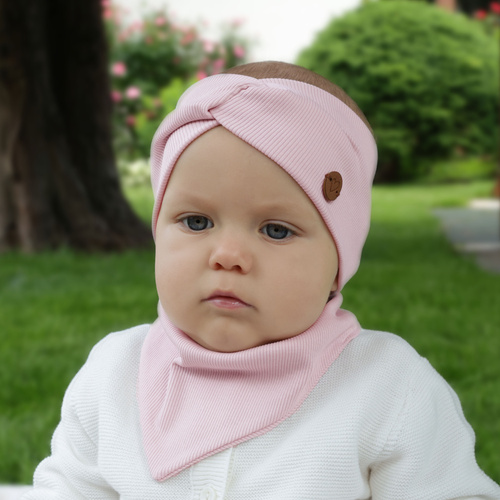 Fascia per capelli autunno/primavera bambina, beige, cotone, Kasjana