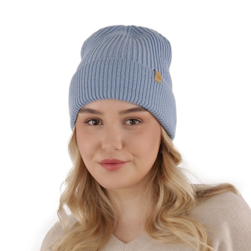 Berretto invernale donna, camel, 100% Lana Merino, Isla