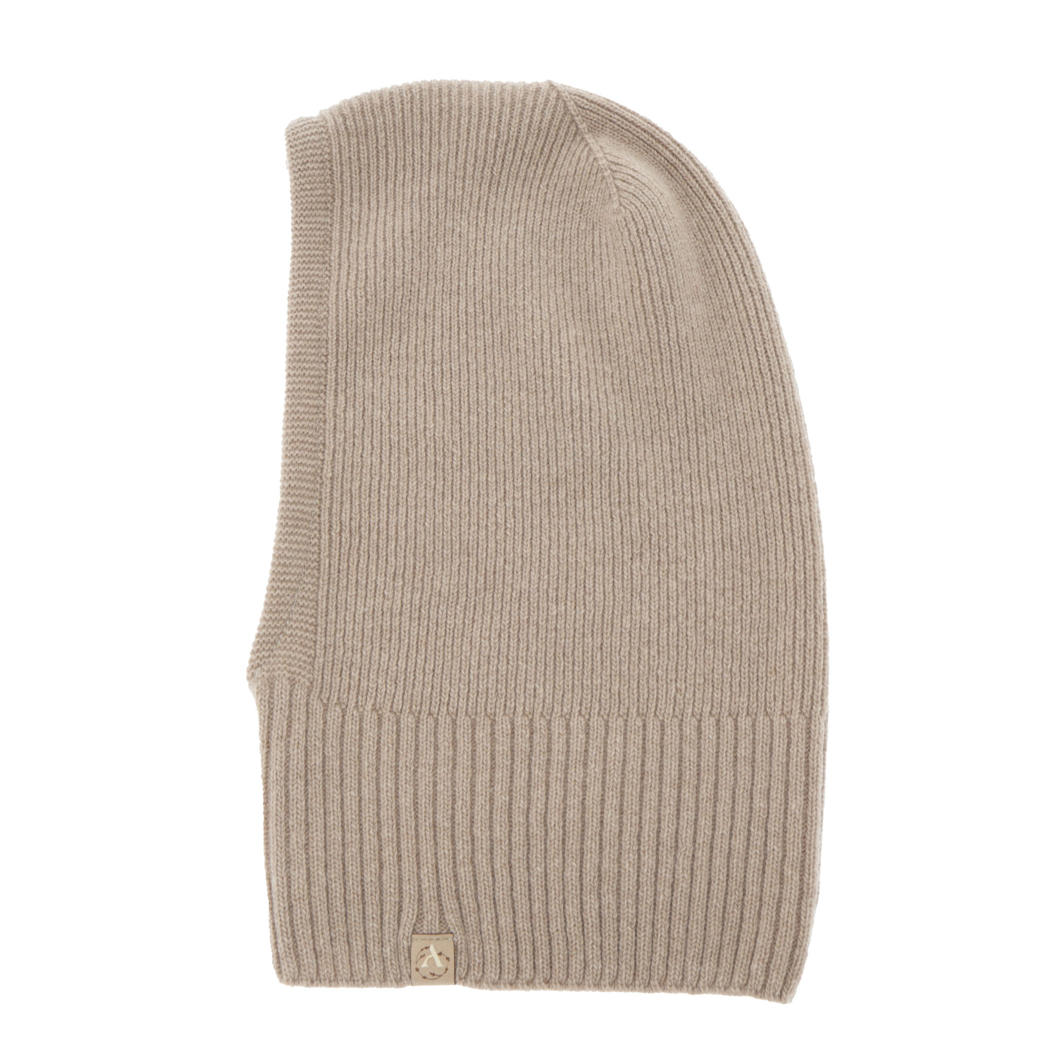 Passamontagna autunno/inverno bambina, beige scuro, lana merino con cashmere, Rila