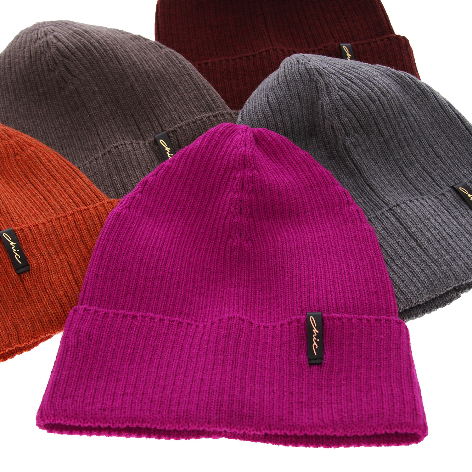 Berretto invernale donna, beige, 100% Lana Merino, Megan