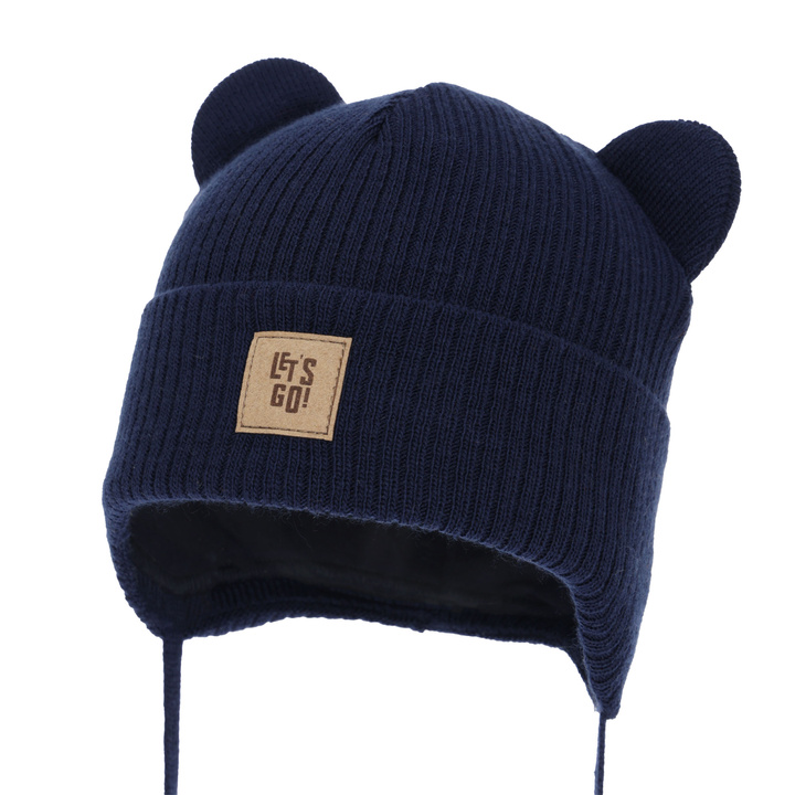 Cappello con paraorecchie autunnale, primaverile per ragazzo, blu navy Dewin
