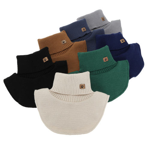 Scaldacollo con coprispalle invernale bambino, blu navy, foderato in pile, Lamor