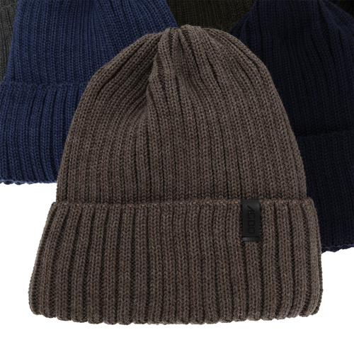 Berretto invernale uomo, beige, con lana merino, Tyrol