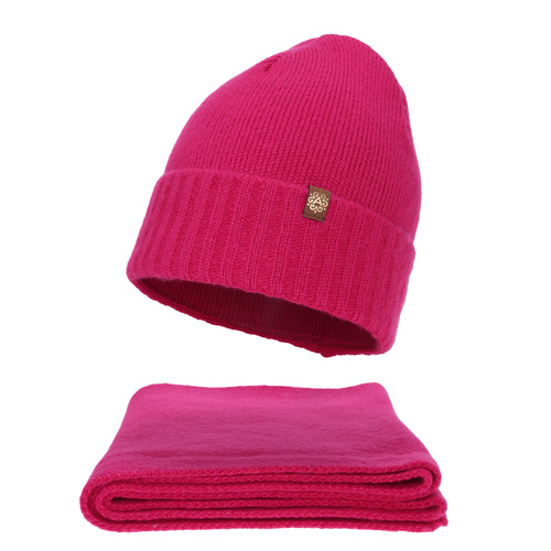 Set invernale donna: berretto e sciarpa, amaranto, Shasta