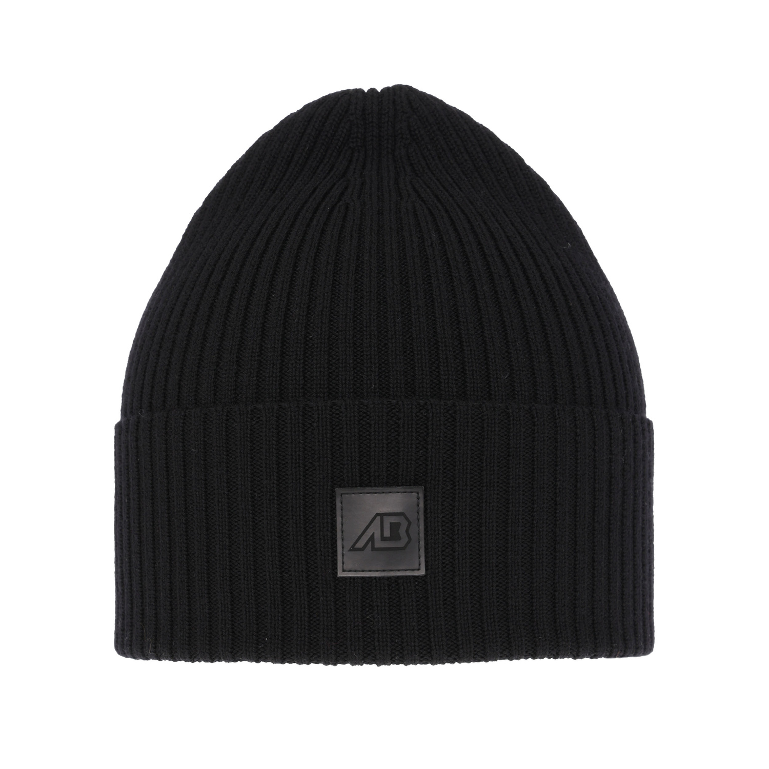 Berretto invernale uomo, nero, 100% Lana Merino, Matias