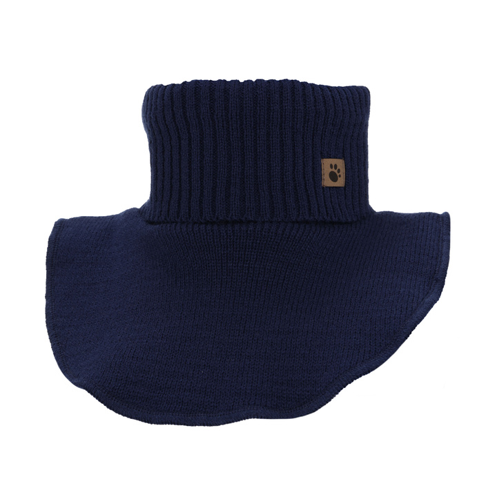 Scaldacollo con coprispalle invernale bambino, blu navy, foderato in pile, Lamor