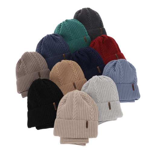 Set invernale bambino: berretto e scaldacollo, camel, 100% Lana Merino, Wilson