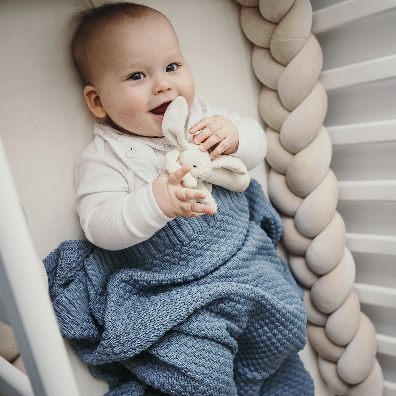 Coperta in bambù per neonato, crema, delicata, Royal