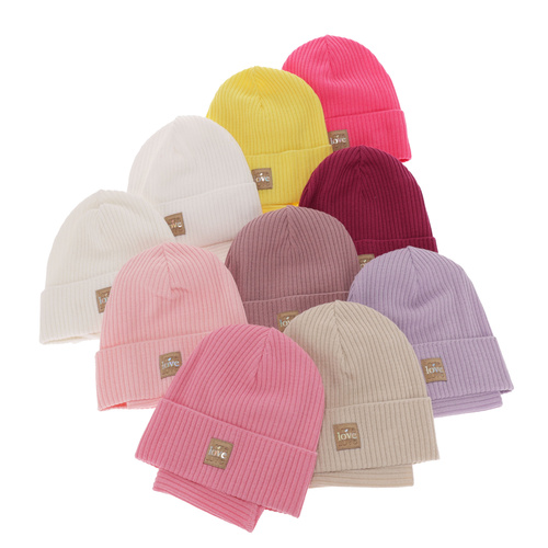 Set autunno/primavera bambina: berretto e scaldacollo, con cotone, giallo, Furora