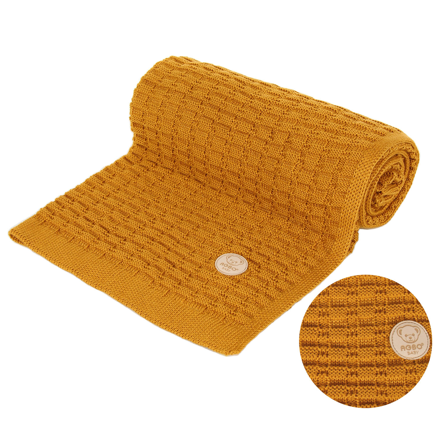 Coperta in bambù per neonato, senape, delicata, Misio