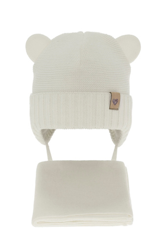 Set invernale bambina: berretto e sciarpa, crema, Alice