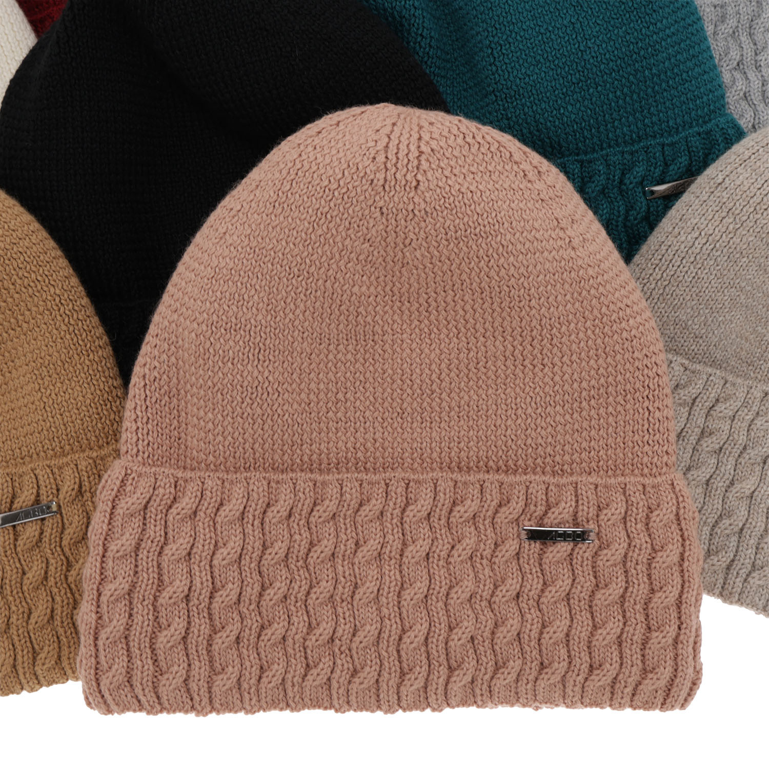 Berretto invernale donna, beige, 100% Lana Merino, Febe