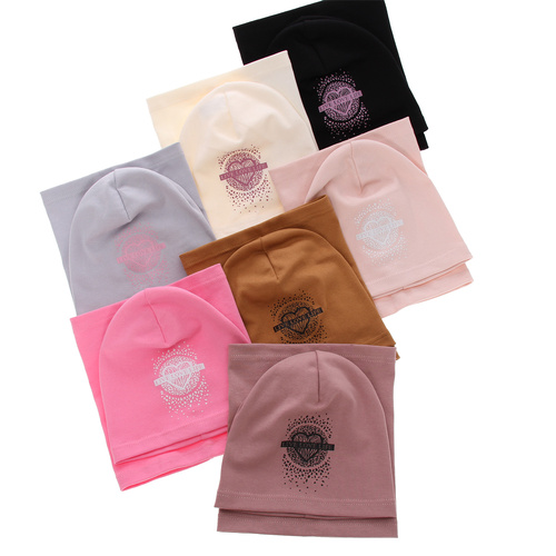 Set autunno/primavera bambina: berretto e scaldacollo, grigio, cotone, Esmeralda