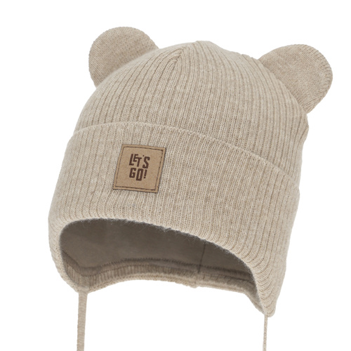 Cappello con paraorecchie autunnale, primaverile per ragazzo, beige Dewin