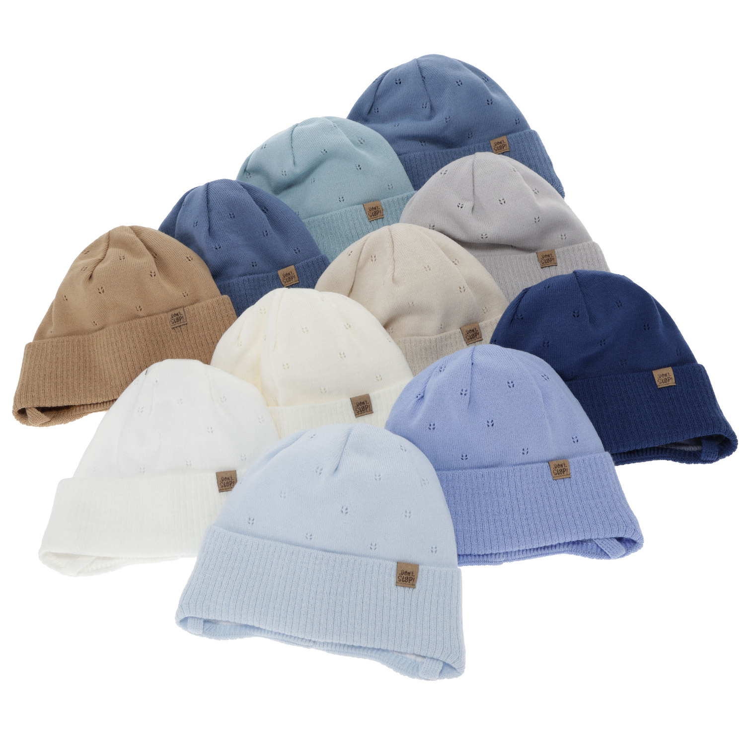 Berretto autunno/primavera bambino, blu, con lacci, Leif