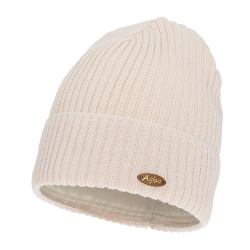 Berretto invernale da donna, rosa chiaro, con lana merino Shila