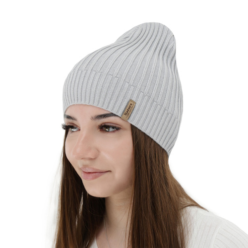 Berretto da donna primavera, autunno, con cotone, beige, Mirona