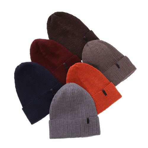 Berretto invernale uomo, marrone, 100% Lana Merino, Thorin