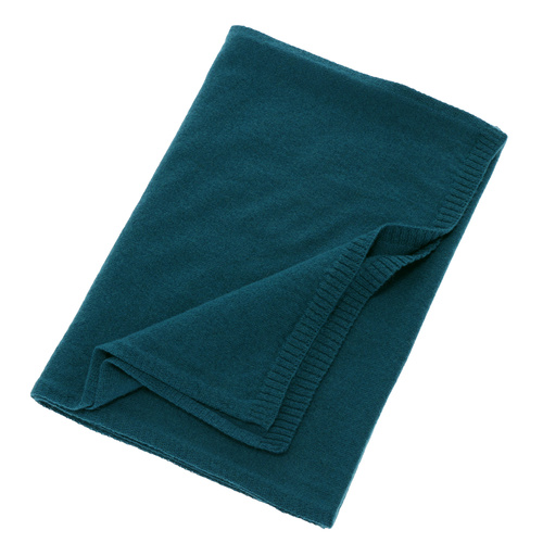 Sciarpa invernale donna, smeraldo, lana merino con cashmere, Irenia