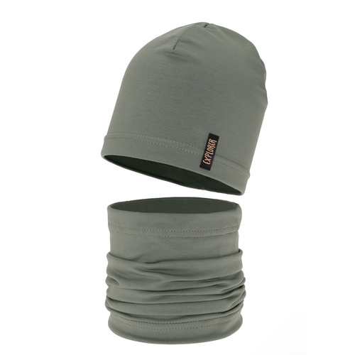 Set autunno/primavera bambino: berretto e scaldacollo, verde, Hobart