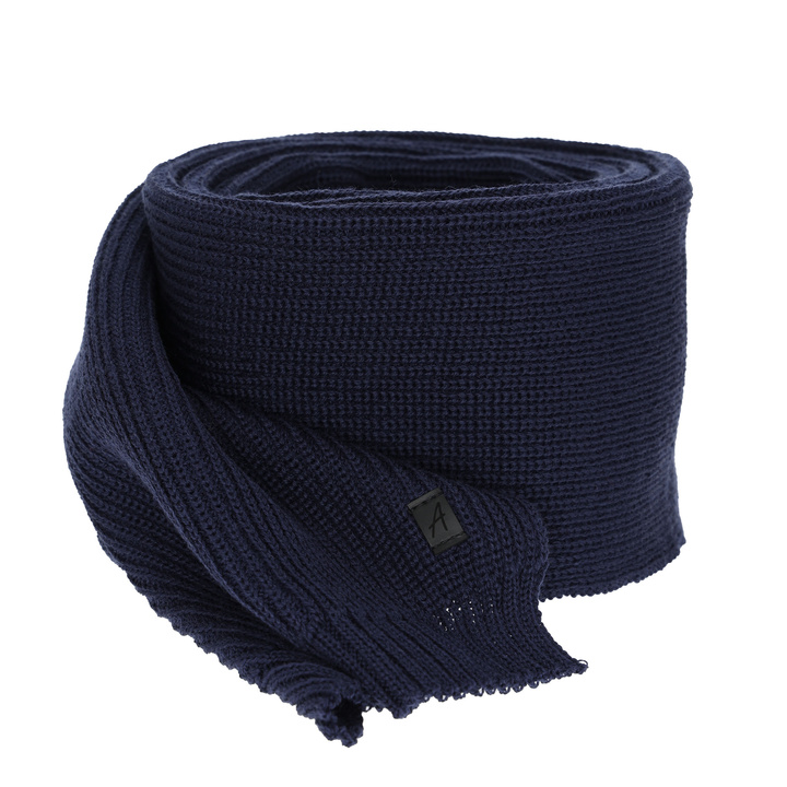 Sciarpa invernale uomo, blu navy, con lana merino Algor