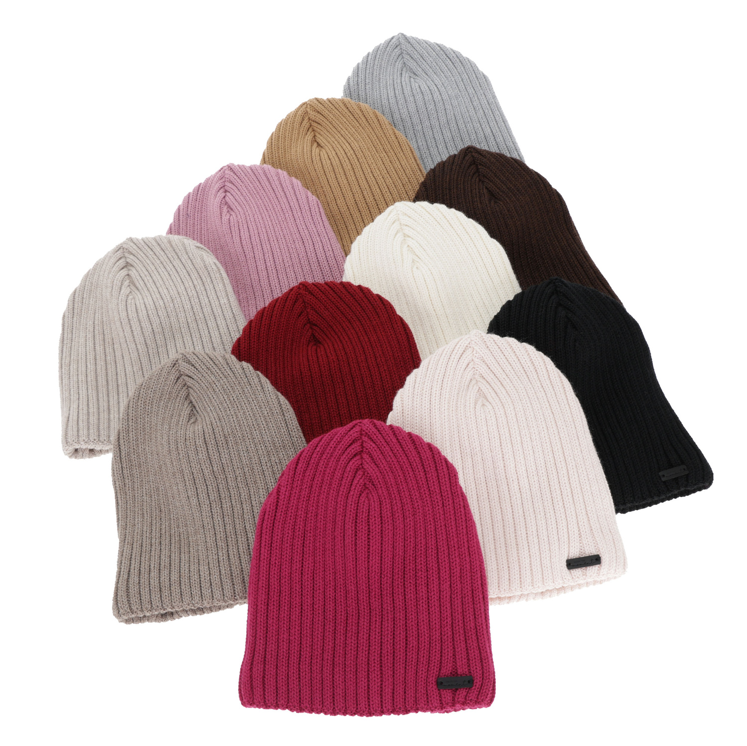 Berretto invernale donna, crema, con lana merino, Soletta